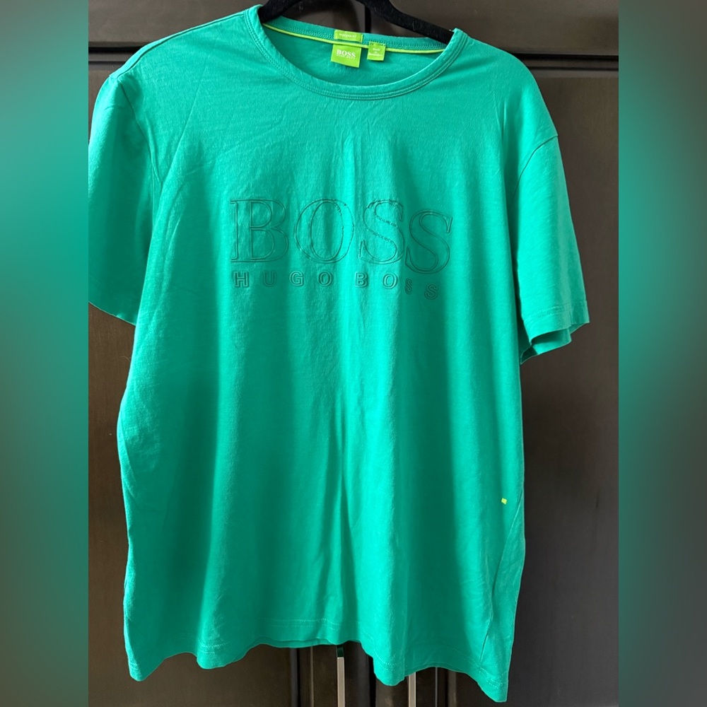 Boss Short Sleeve crewneck Logo Tee in Kelly Green